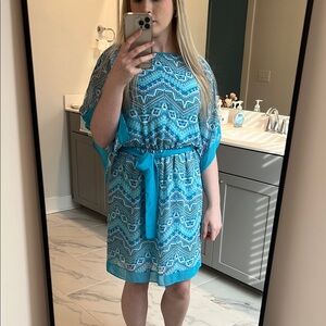 Blue Patterned Dress